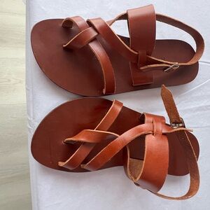 Brown Leather Women's Sandals
